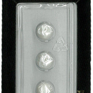 Button - 0001 - 08 mm - White - Ball - by Dill Buttons of Americ