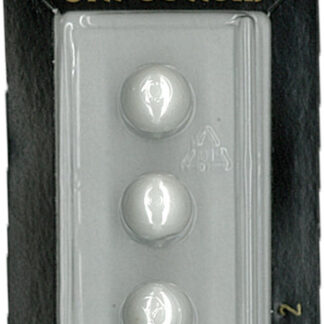 Button - 0002 - 10 mm - White - Ball - by Dill Buttons of Americ