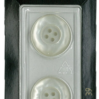 Button - 0039 - 20 mm - White - by Dill Buttons of America