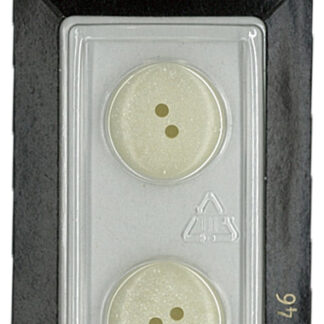 Button - 0046 - 23 mm - White - by Dill Buttons of America