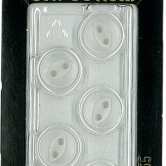 Button - 0065 - 13 mm - White - by Dill Buttons of America