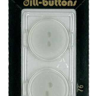 Button - 0076 - 23 mm - White - by Dill Buttons of America