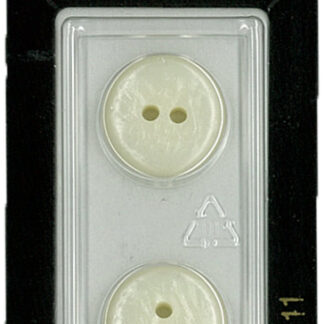 Button - 0111 - 18 mm - White - by Dill Buttons of America