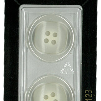 Button - 0123 - 11 mm - White - by Dill Buttons of America