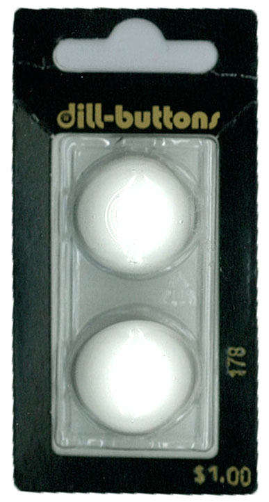 Button - 0178 - 23 mm - White - by Dill Buttons of America