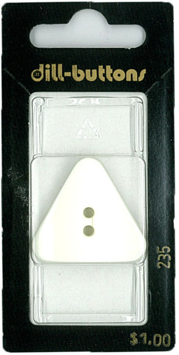 Button - 0235 - 30 mm - White Triangle - by Dill Buttons of Amer