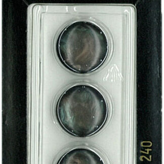 Button - 0240 - 15 mm - Black - by Dill Buttons of America