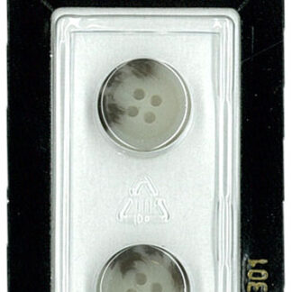 Button - 0301 - 15 mm - Grey - by Dill Buttons of America