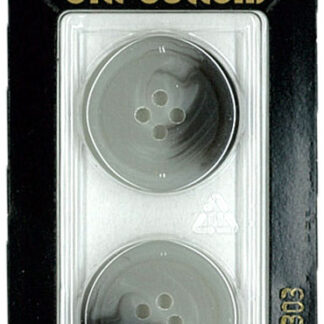 Button - 0303 - 23 mm - Grey - by Dill Buttons of America