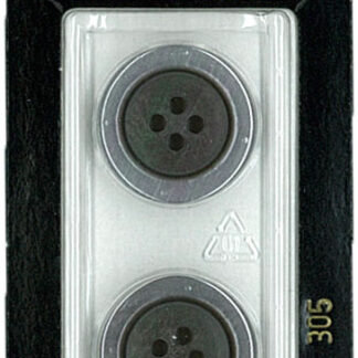 Button - 0305 - 20 mm - Grey - by Dill Buttons of America
