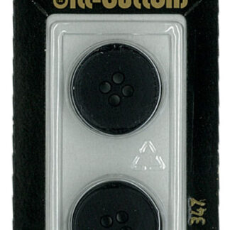 Button - 0347 - 20 mm - Black - Matt - by Dill Buttons of Americ