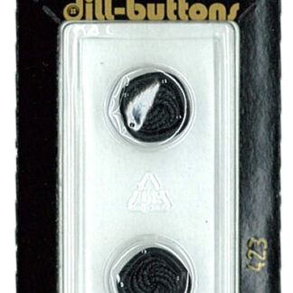 Button - 0423 - 14 mm - Black - by Dill Buttons of America