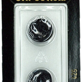 Button - 0425 - 15 mm - Black - by Dill Buttons of America