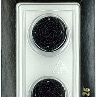 Button - 0426 - 18 mm - Black - by Dill Buttons of America