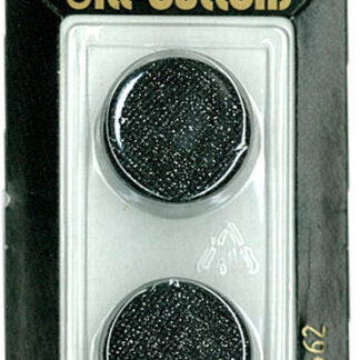 Button - 0462 - 20 mm - Black with silver - by Dill Buttons of A
