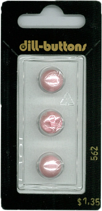 Button - 0562 - 10 mm - Pink - by Dill Buttons of America