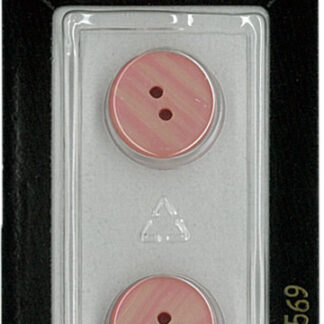 Button - 0569 - 15 mm - Pink - by Dill Buttons of America
