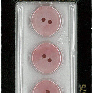 Button - 0575 - 15 mm - Pink - by Dill Buttons of America