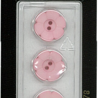 Button - 0578 - 15 mm - Pink - by Dill Buttons of America