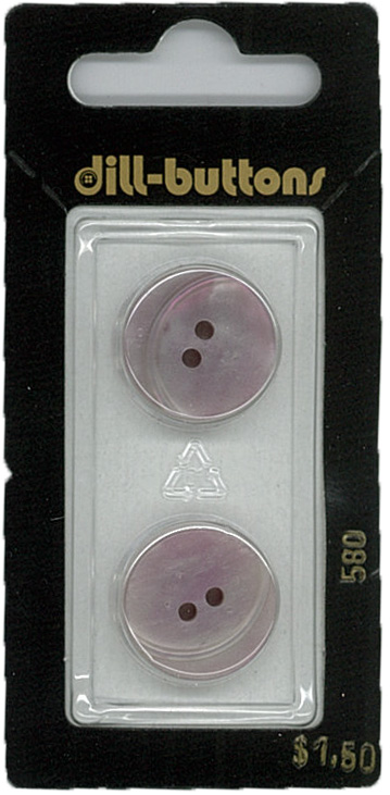 Button - 0580 - 18 mm - Pink - by Dill Buttons of America