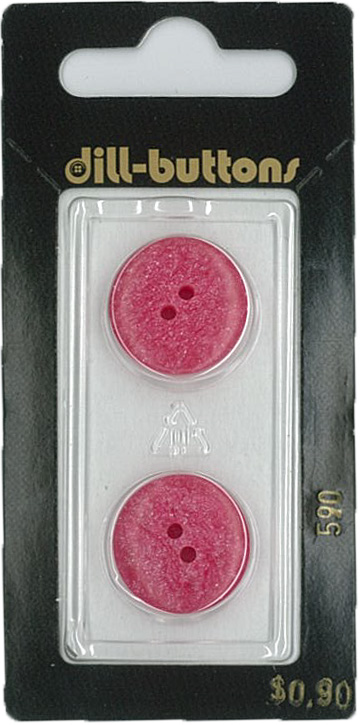 Button - 0590 - 18mm - Pink - by Dill Buttons of America