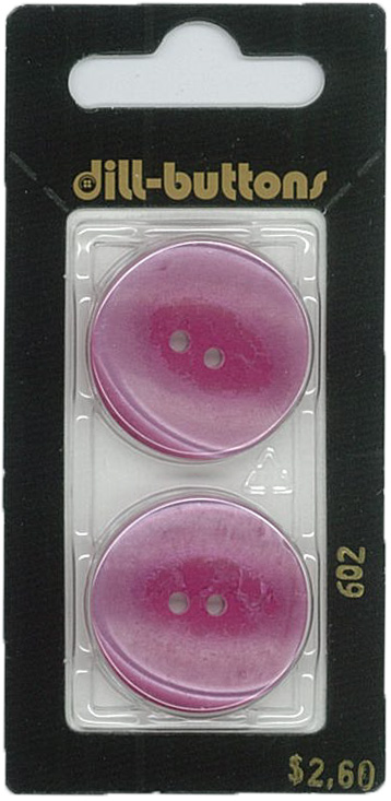 Button - 0602 - 25mm - Pink - by Dill Buttons of America