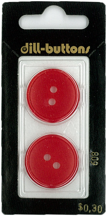 Button - 0608 - 23mm - Red - by Dill Buttons of America