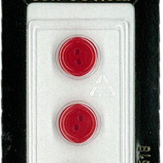Button - 0618 - 11 mm - Red - by Dill Buttons of America