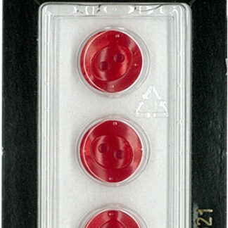 Button - 0621 - 13 mm - Red - by Dill Buttons of America