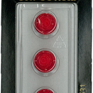Button - 0631 - 11 mm - Red - by Dill Buttons of America