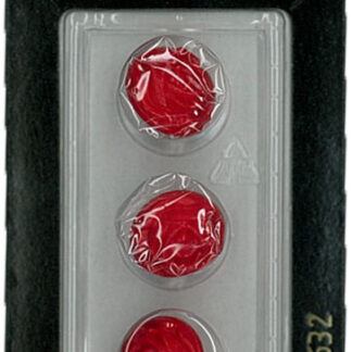 Button - 0632 - 13 mm - Red - by Dill Buttons of America