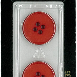 Button - 0635 - 20mm - Red - by Dill Buttons of America