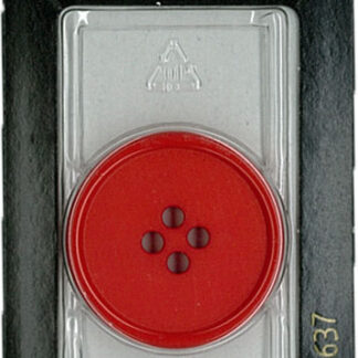 Button - 0637 - 28mm - Red - by Dill Buttons of America