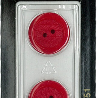 Button - 0651 - 20 mm - Red - by Dill Buttons of America