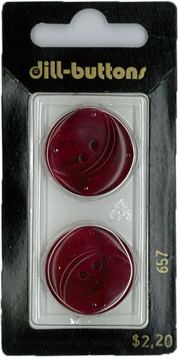 Button - 0657 - 23 mm - Red - by Dill Buttons of America