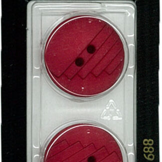 Button - 0688 - 23 mm - Red - by Dill Buttons of America
