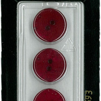 Button - 0693 - 15 mm - Red - by Dill Buttons of America