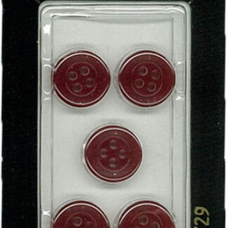 Button - 0729 - 11 mm - Maroon - by Dill Buttons of America