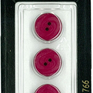 Button - 0766 - 15 mm - Red - by Dill Buttons of America