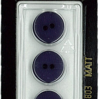 Button - 0803 - 15 mm - Navy Blue - by Dill Buttons of America
