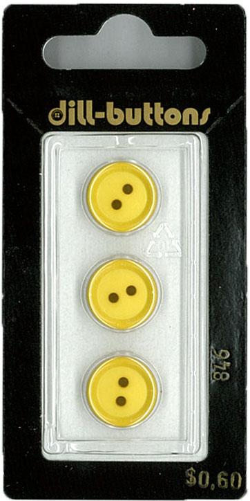 Button - 0846 - 13 mm - Yellow - by Dill Buttons of America