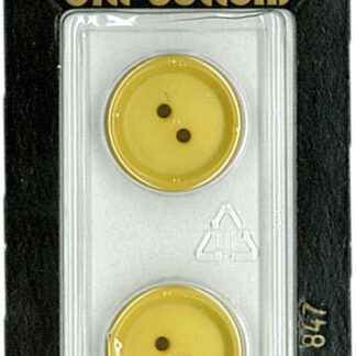 Button - 0847 - 18 mm - Yellow - by Dill Buttons of America