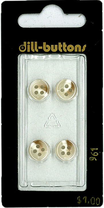 Button - 0961 - 10 mm - Beige - by Dill Buttons of America