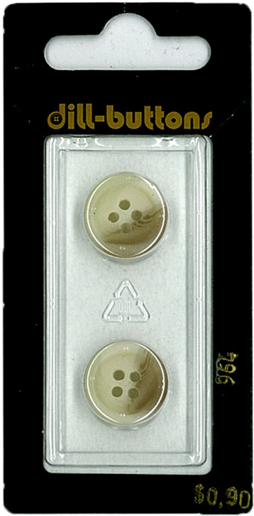 Button - 0964 - 15 mm - Beige - by Dill Buttons of America