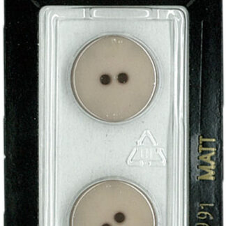 Button - 0991 - 18 mm - Beige - Matt - by Dill Buttons of Americ