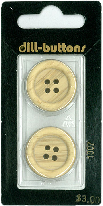 Button - 1007 - 23 mm - Beige - by Dill Buttons of America