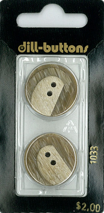 Button - 1033 - 23 mm - Beige - by Dill Buttons of America