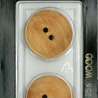 Button - 1056 - 23 mm - Light Brown - Wood - by Dill Buttons of