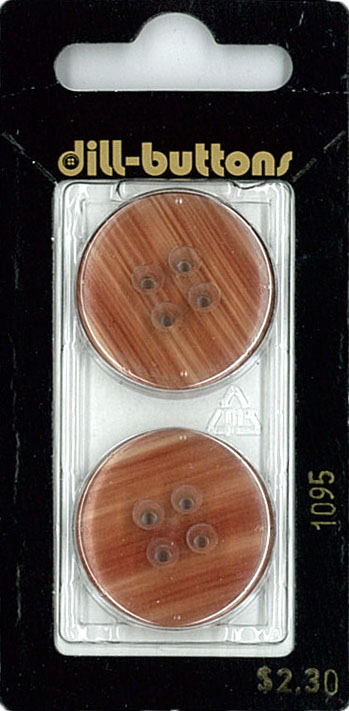 Button - 1095 - 25 mm - Light Brown - by Dill Buttons of America