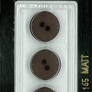 Button - 1164 - 13 mm - Dark Brown - Matt - by Dill Buttons of A